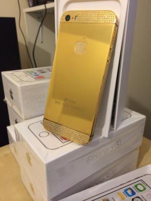 24KT Gold Plated iPhone 5S 64GB Unlocked with Swar